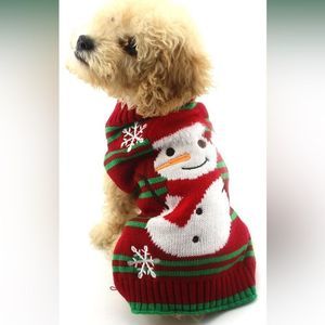 NWT!! NACOCO Dog Sweaters, Snowman Dog Holiday Sweater, Medium